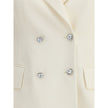 Alessandra Rich Cream Fleece Wool Blazer - HOLLIN STUDIO