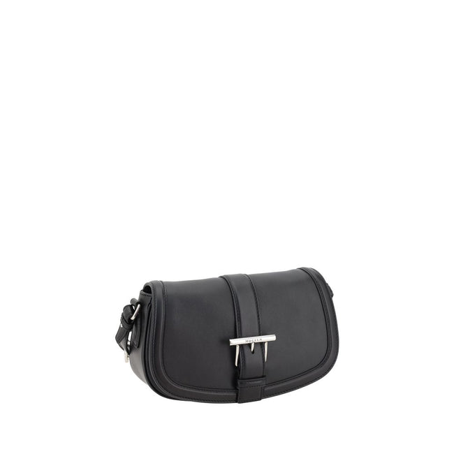 Alexander McQueen Black Calf Leather Bos Taurus Shoulder Bag - HOLLIN STUDIO