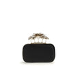 Alexander McQueen Black Silk Clutch Bag - HOLLIN STUDIO