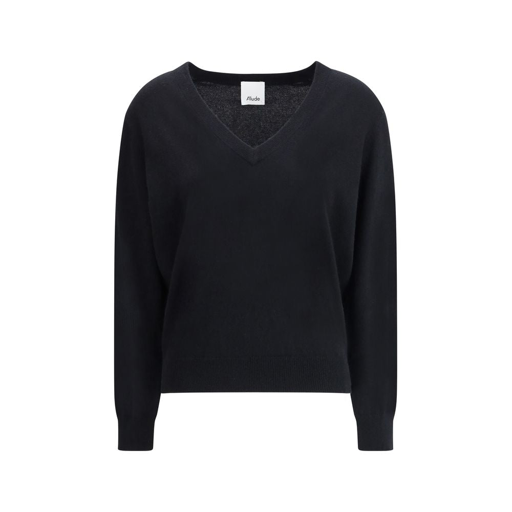 Allude Black Cashmere Cashmere Sweater - HOLLIN STUDIO