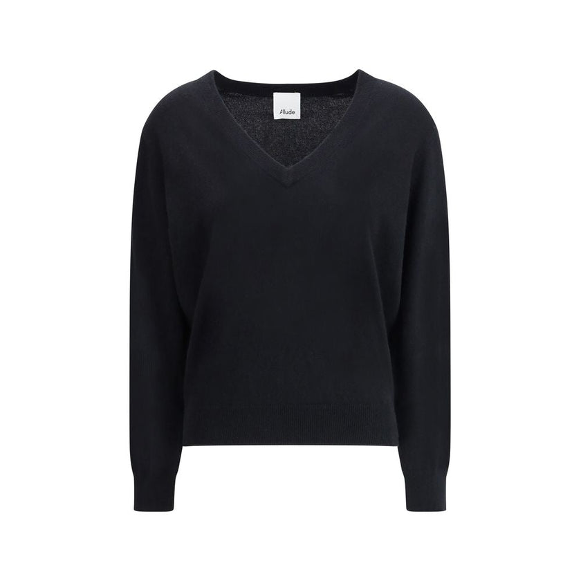 Allude Black Cashmere Cashmere Sweater - HOLLIN STUDIO