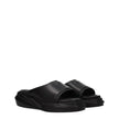Alyx Black Leather Slippers - HOLLIN STUDIO
