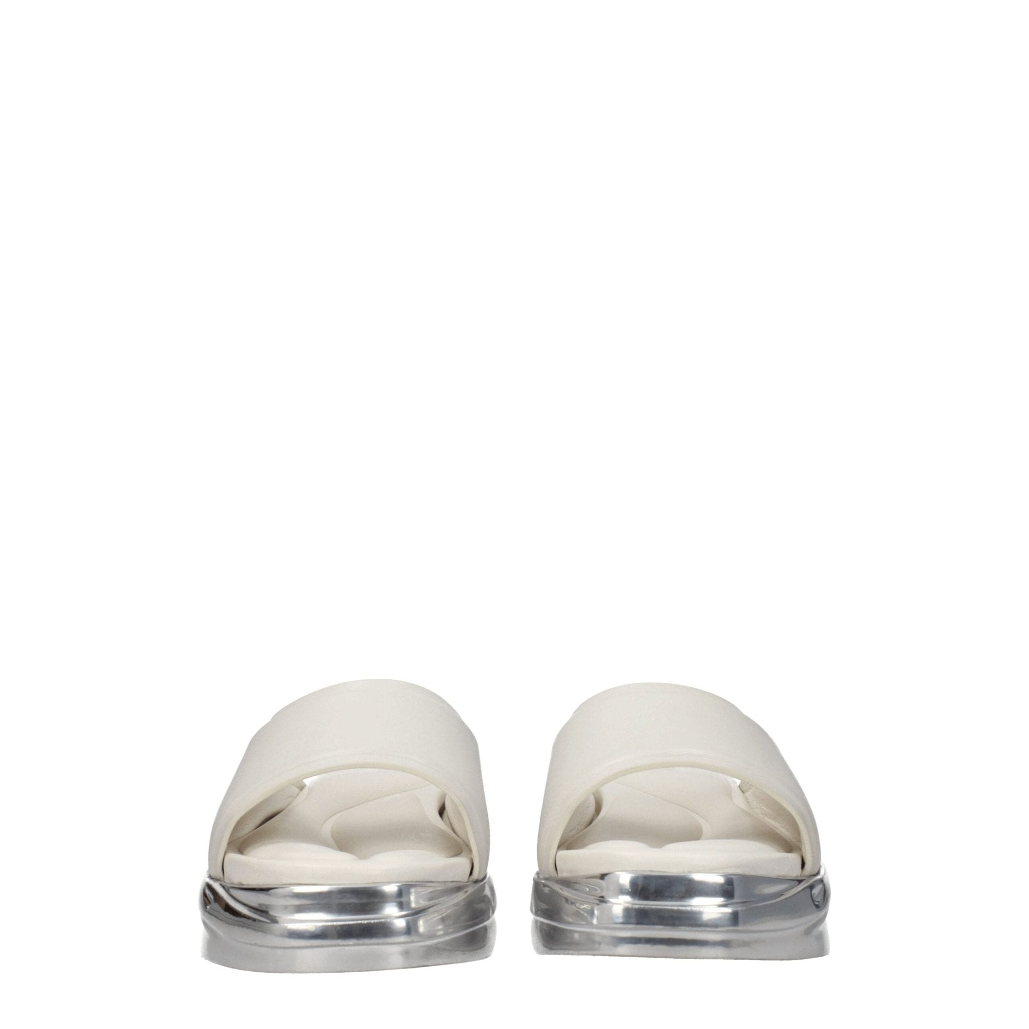 Alyx Gray Leather Slippers - HOLLIN STUDIO