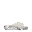 Alyx Gray Leather Slippers - HOLLIN STUDIO