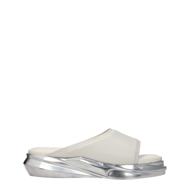 Alyx Gray Leather Slippers - HOLLIN STUDIO
