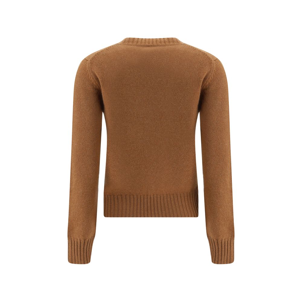 Ami Paris Brown Cashmere Sweatshirt - HOLLIN STUDIO