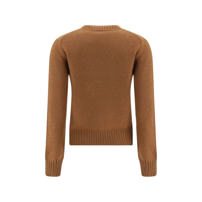 Ami Paris Brown Cashmere Sweatshirt - HOLLIN STUDIO