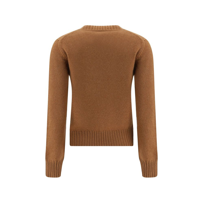 Ami Paris Brown Cashmere Sweatshirt - HOLLIN STUDIO