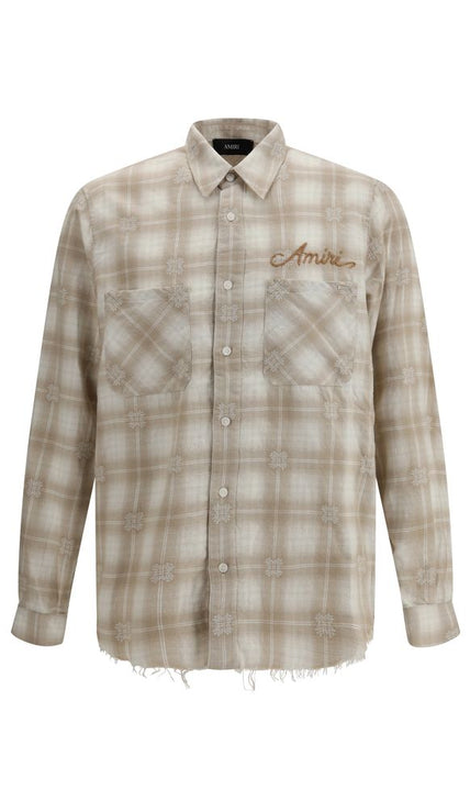 Amiri Beige Cotton Pattern Shirt - HOLLIN STUDIO
