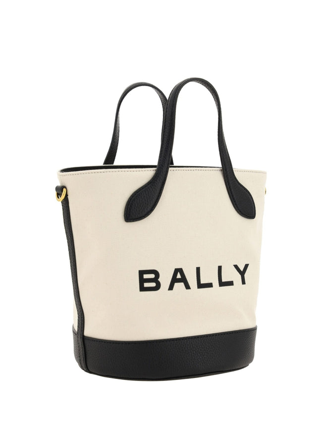 Bally White and Black Leather Bucket Bag - HOLLIN STUDIO
