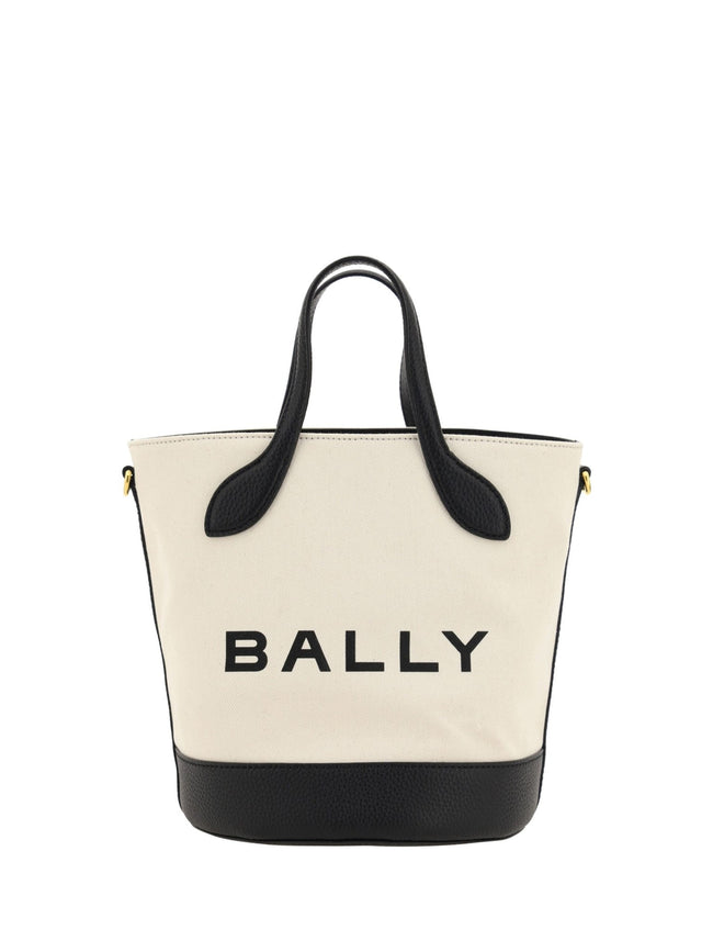 Bally White and Black Leather Bucket Bag - HOLLIN STUDIO
