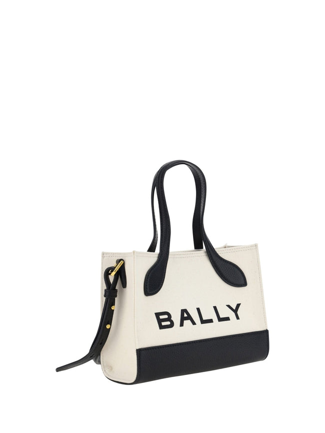 Bally White and Black Leather Mini Handbag - HOLLIN STUDIO
