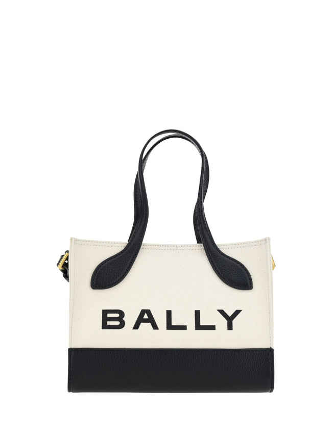 Bally White and Black Leather Mini Handbag - HOLLIN STUDIO