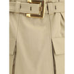 Balmain Beige Cotton Mini Skirt - HOLLIN STUDIO