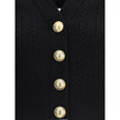 Balmain Black Viscose Cardigan - HOLLIN STUDIO