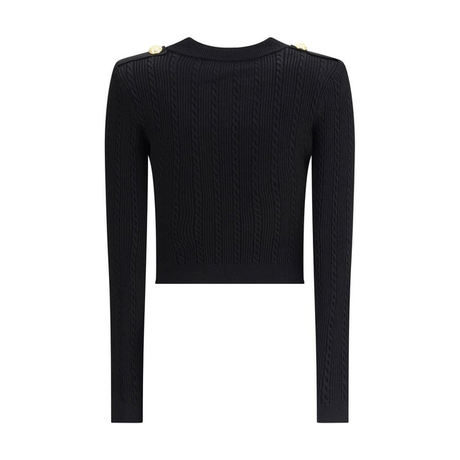 Balmain Black Viscose Cardigan - HOLLIN STUDIO