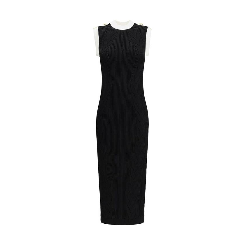 Balmain Black Viscose Casual Dress - HOLLIN STUDIO