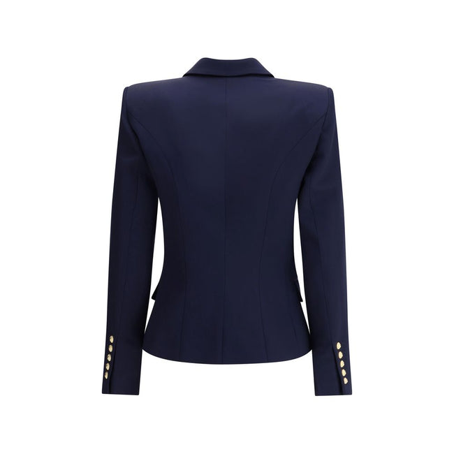 Balmain Blue Fleece Wool Blazer - HOLLIN STUDIO