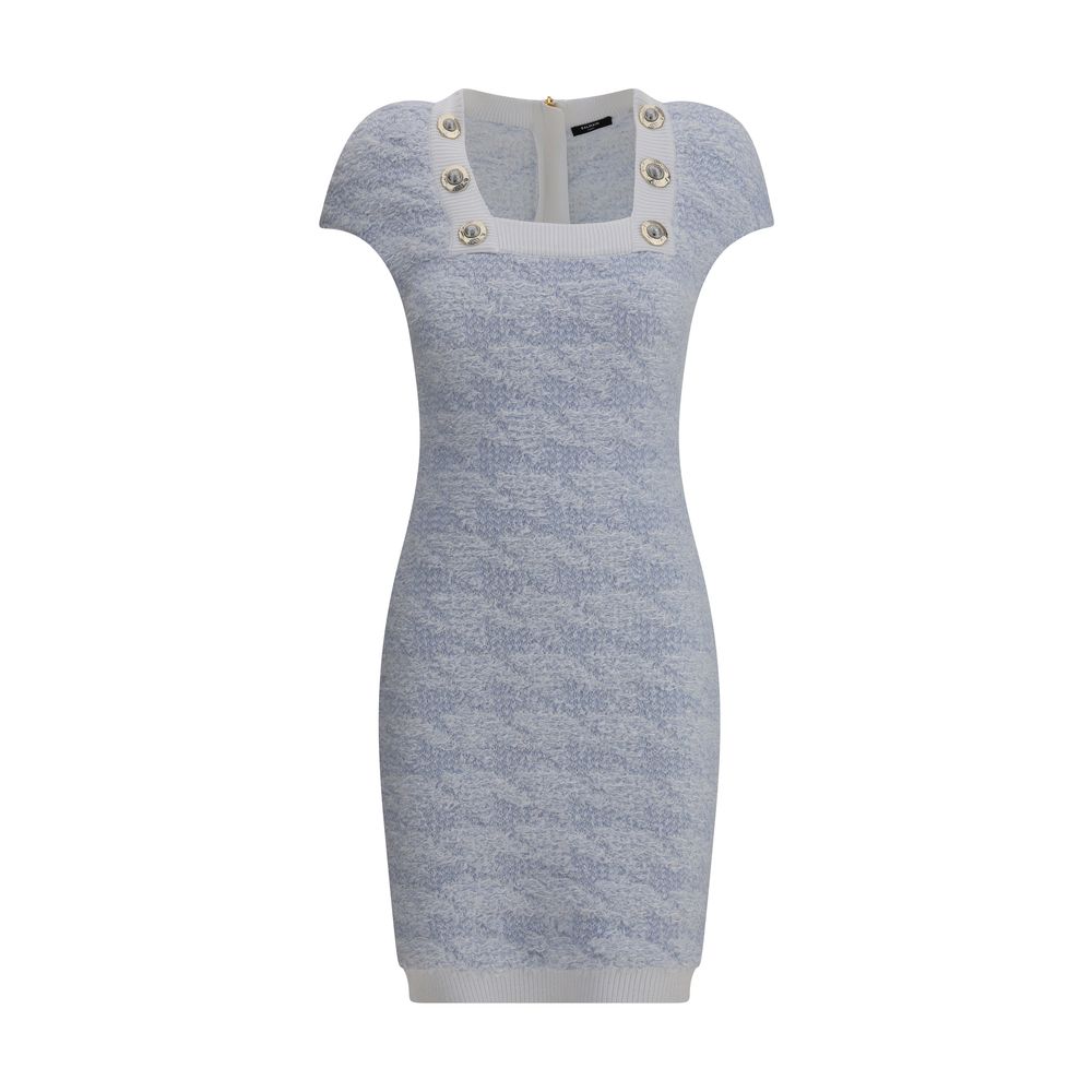 Balmain Light Blue Polyamide Casual Dress - HOLLIN STUDIO
