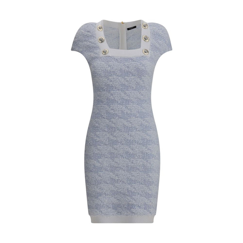 Balmain Light Blue Polyamide Casual Dress - HOLLIN STUDIO