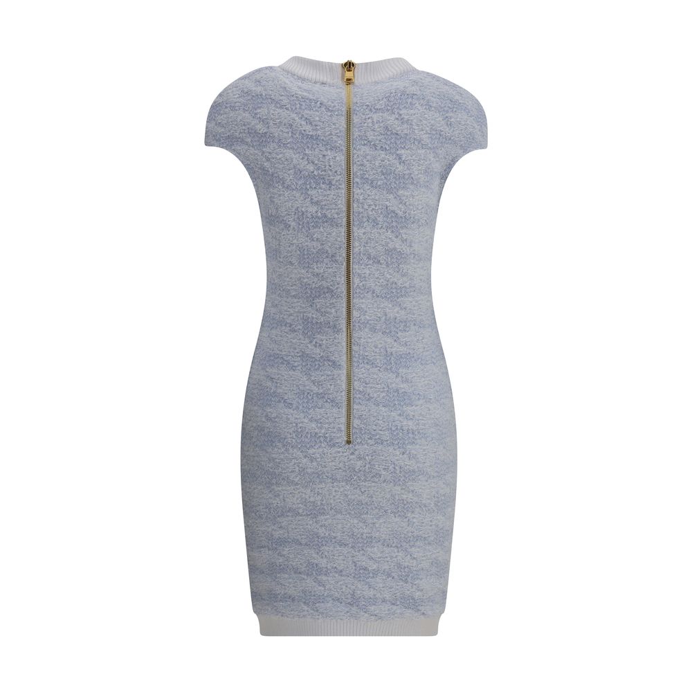 Balmain Light Blue Polyamide Casual Dress - HOLLIN STUDIO