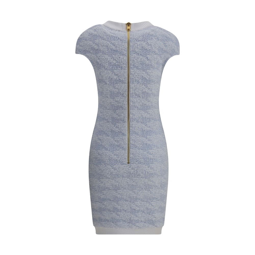 Balmain Light Blue Polyamide Casual Dress - HOLLIN STUDIO
