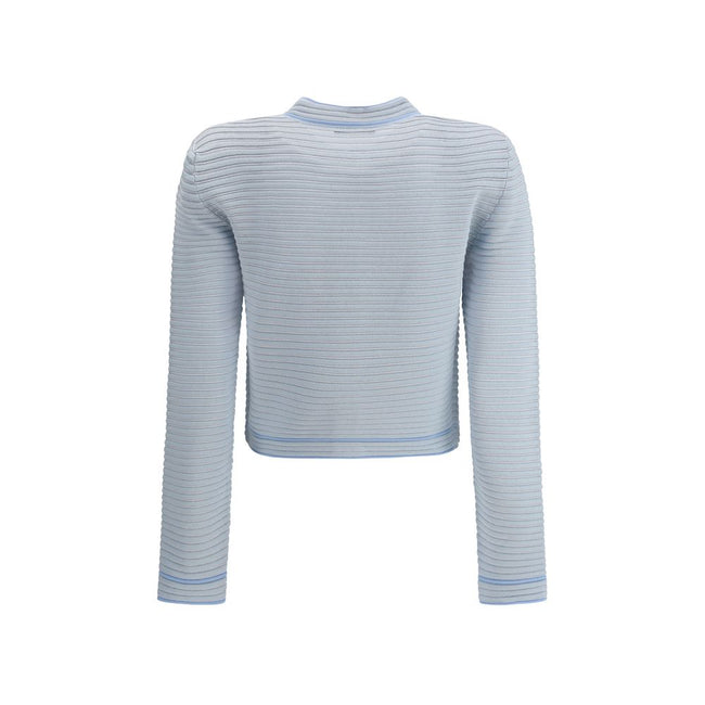 Balmain Light Blue Viscose Cardigan - HOLLIN STUDIO