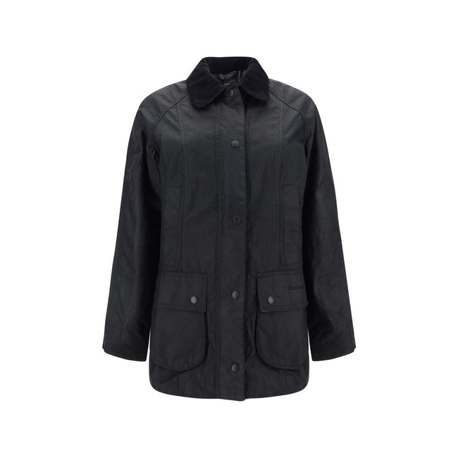 Barbour Black Cotton Coat - HOLLIN STUDIO