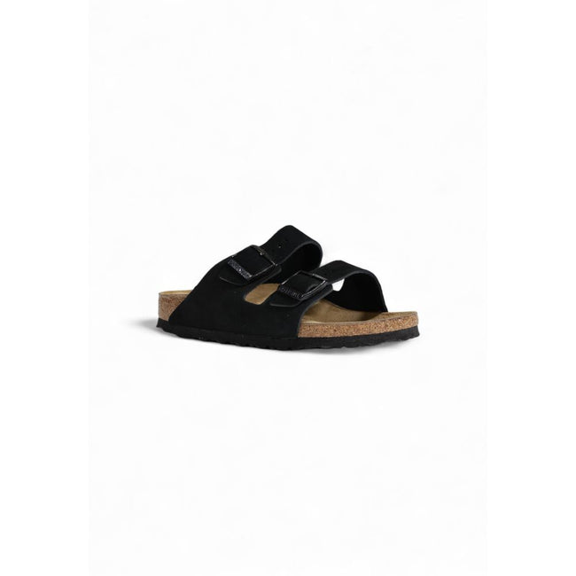 Birkenstock Black Suede Leather Sandals - HOLLIN STUDIO