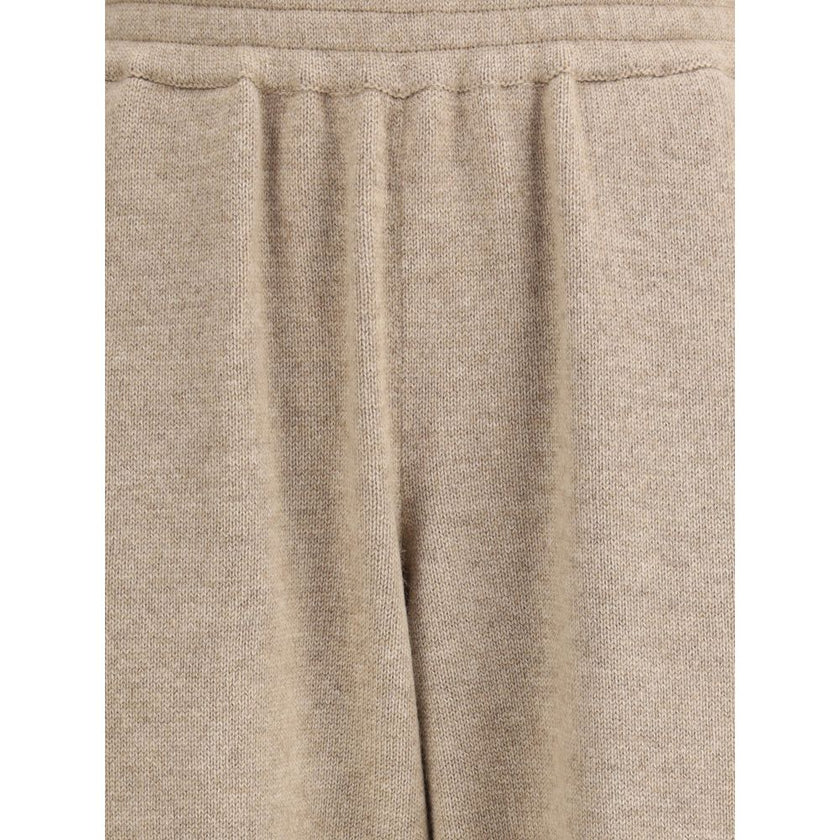 Brunello Cucinelli Beige Cashmere Pants - HOLLIN STUDIO
