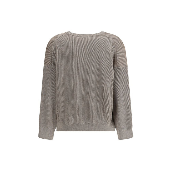 Brunello Cucinelli Beige Cotton Sweatshirt - HOLLIN STUDIO