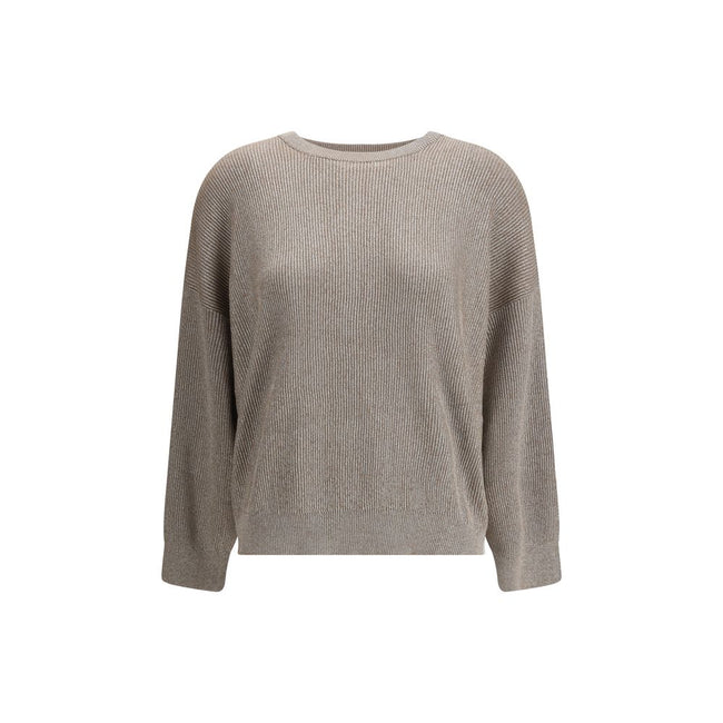 Brunello Cucinelli Beige Cotton Sweatshirt - HOLLIN STUDIO