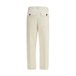 Brunello Cucinelli Cream Cotton Casual Pants - HOLLIN STUDIO