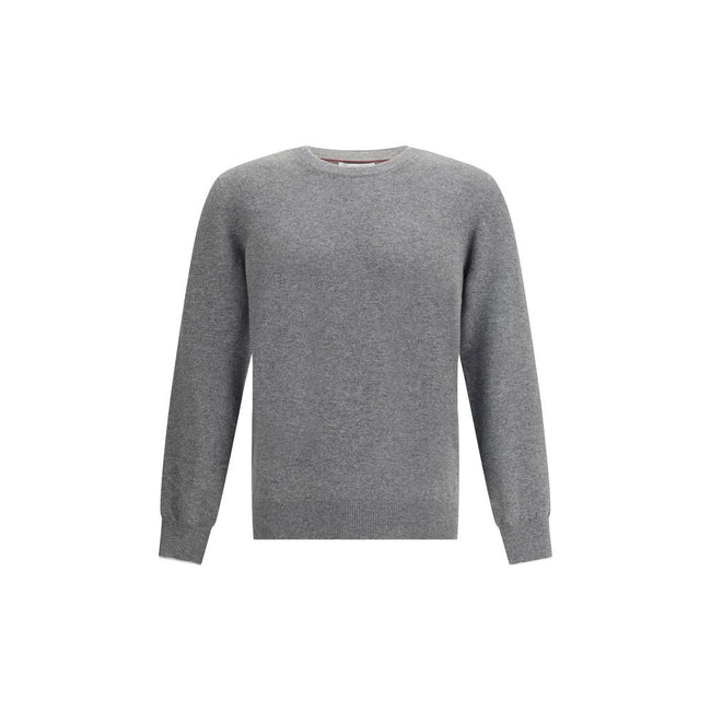 Brunello Cucinelli Gray Cashmere Cashmere Sweater - HOLLIN STUDIO