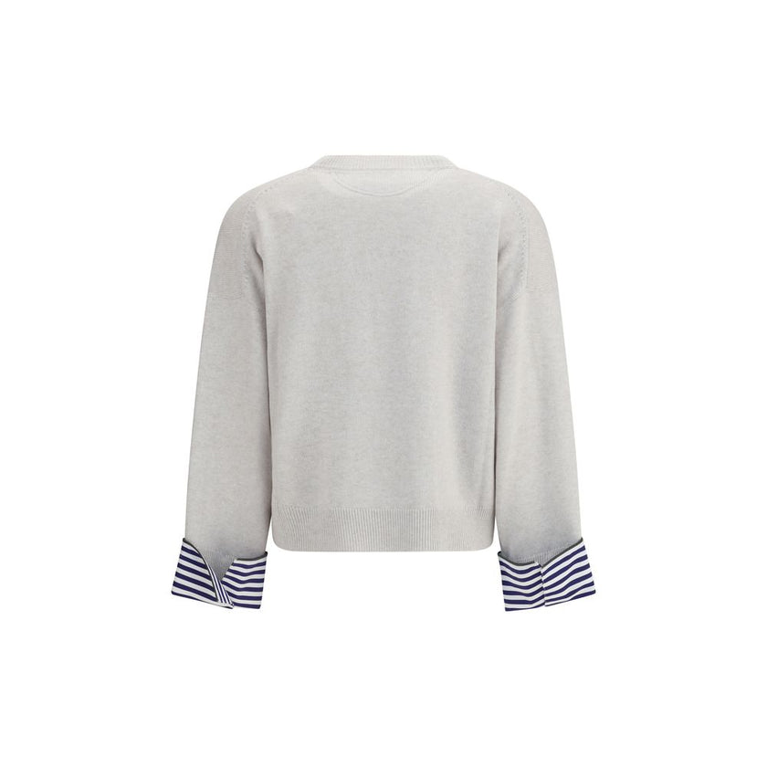 Brunello Cucinelli Gray Cashmere Cashmere Sweater - HOLLIN STUDIO