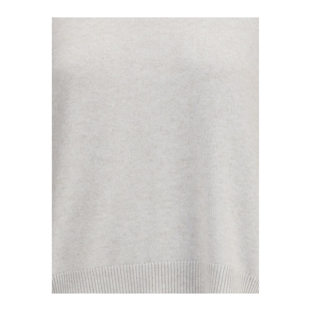 Brunello Cucinelli Gray Cashmere Cashmere Sweater - HOLLIN STUDIO