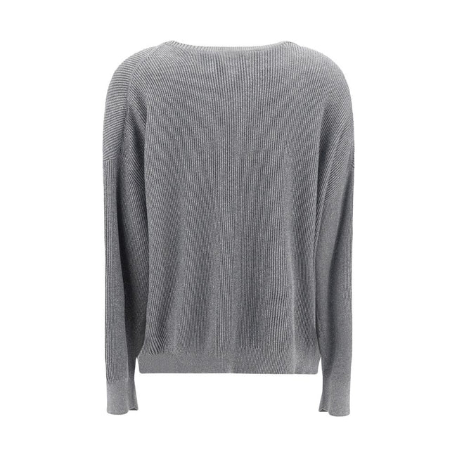 Brunello Cucinelli Gray Cotton Sweatshirt - HOLLIN STUDIO