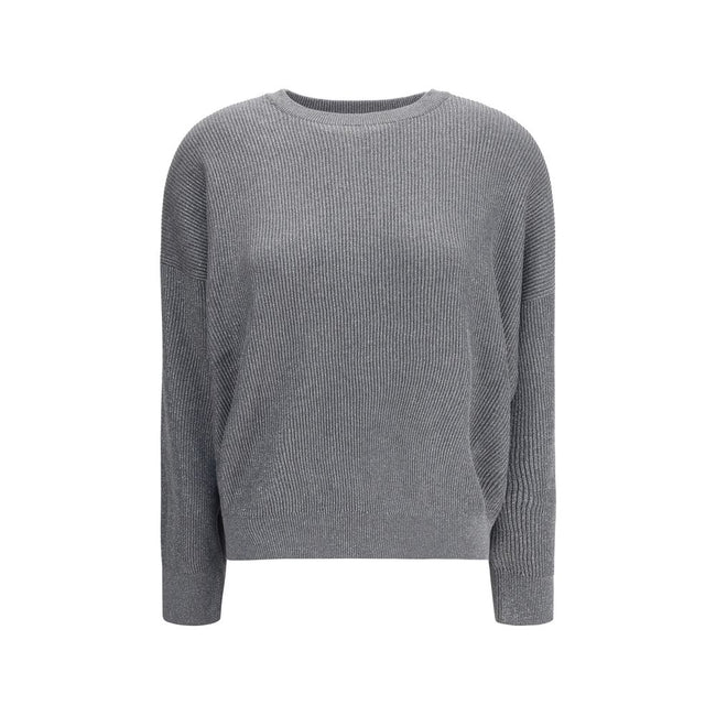 Brunello Cucinelli Gray Cotton Sweatshirt - HOLLIN STUDIO