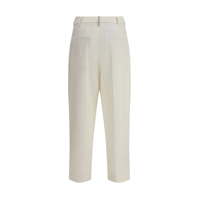 Brunello Cucinelli White Cotton Chino Pants - HOLLIN STUDIO