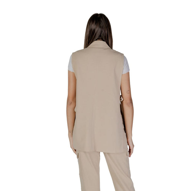 B.Young Beige Polyester Waistcoat - HOLLIN STUDIO
