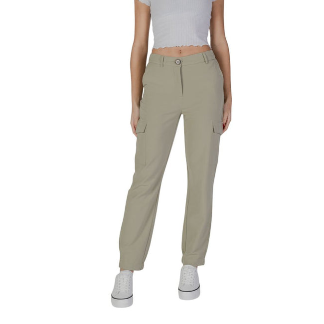 B.Young Green Polyester Cargo Pants - HOLLIN STUDIO