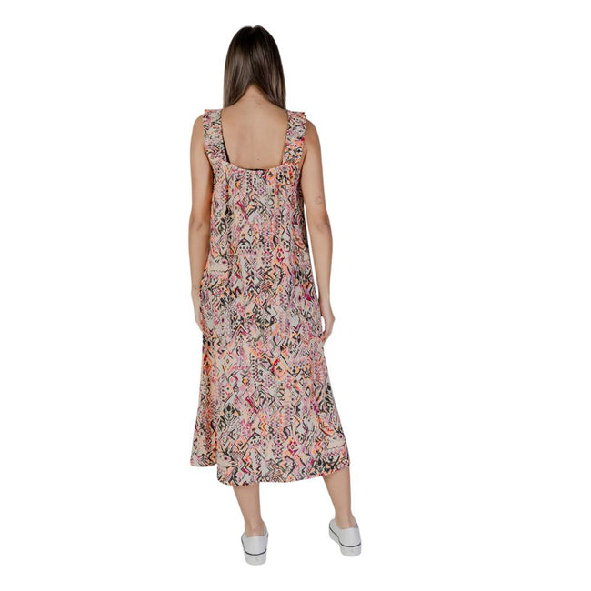 B.Young Multicolor Cotton Long Dress - HOLLIN STUDIO