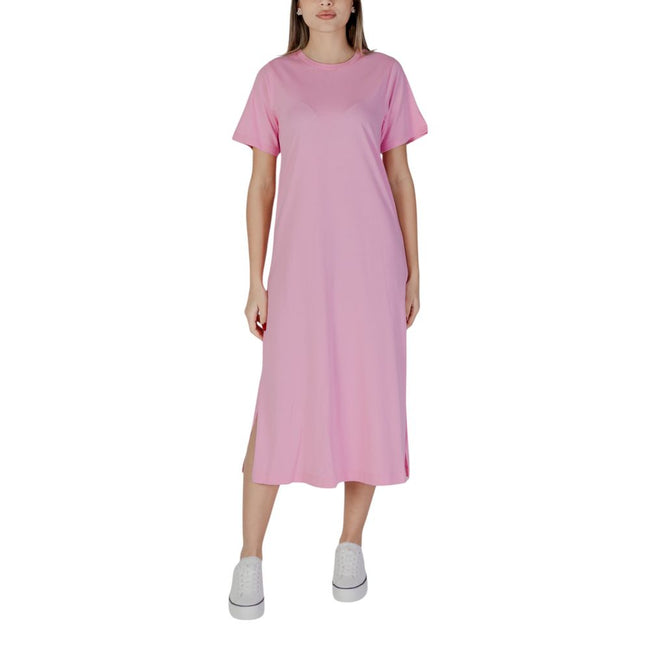 B.Young Multicolor Cotton Midi Dress - HOLLIN STUDIO