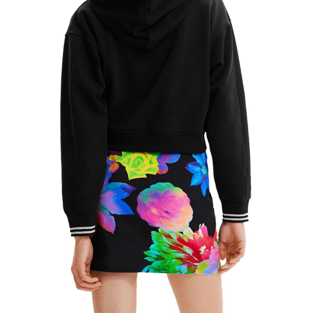 Desigual Black Cotton Mini Skirt - HOLLIN STUDIO