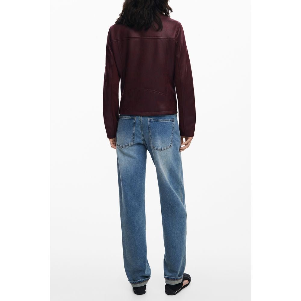 Desigual Red Polyester Women Jacket - HOLLIN STUDIO