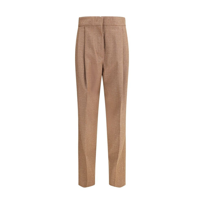 Fabiana Filippi Beige Fleece Wool Dress Pants - HOLLIN STUDIO