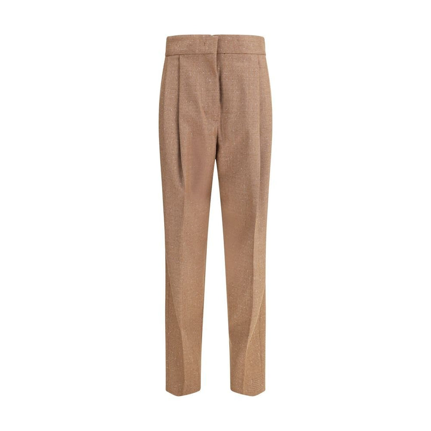 Fabiana Filippi Beige Fleece Wool Dress Pants - HOLLIN STUDIO
