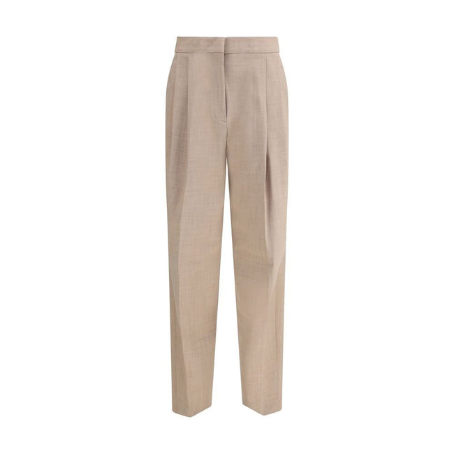 Fabiana Filippi Beige Fleece Wool Dress Pants - HOLLIN STUDIO