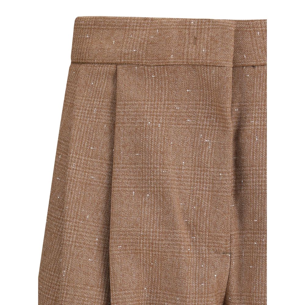 Fabiana Filippi Beige Fleece Wool Dress Pants - HOLLIN STUDIO