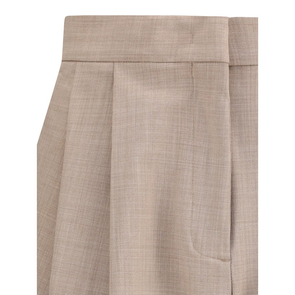 Fabiana Filippi Beige Fleece Wool Dress Pants - HOLLIN STUDIO